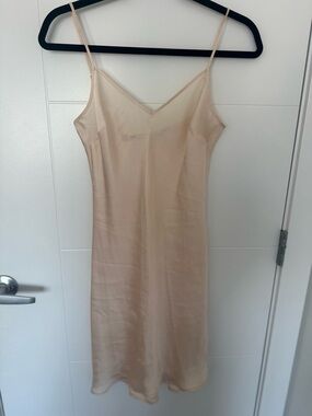 Trina Turk 100% Silk Slip Dress with Spaghetti Straps
